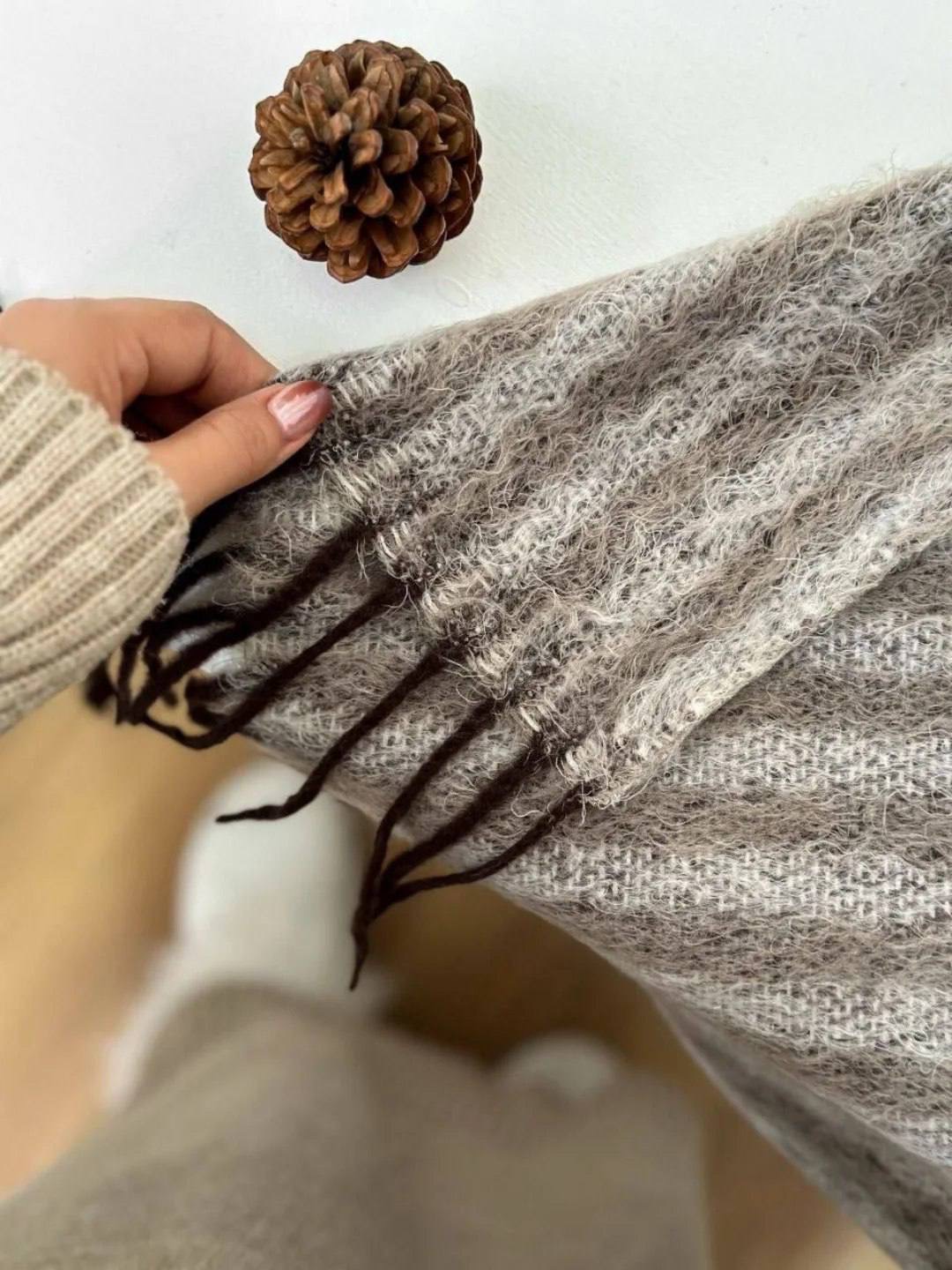 شال موهر راه راه